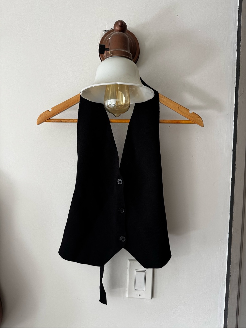 Zara Black Women's Vest Jacket - Classic Button Front